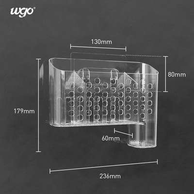 Schaden-freier Wand-Berg-Plastikbadezimmer-Transportgestell-Holder For Kitchen-Schreibtisch-Korb