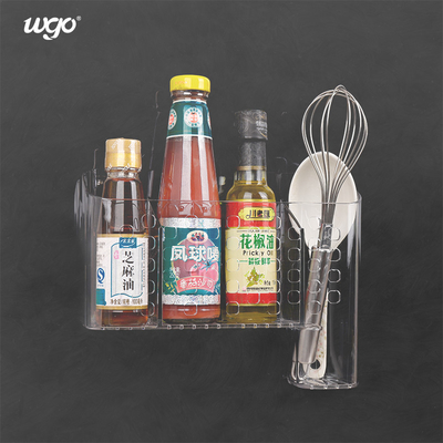Schaden-freier Wand-Berg-Plastikbadezimmer-Transportgestell-Holder For Kitchen-Schreibtisch-Korb